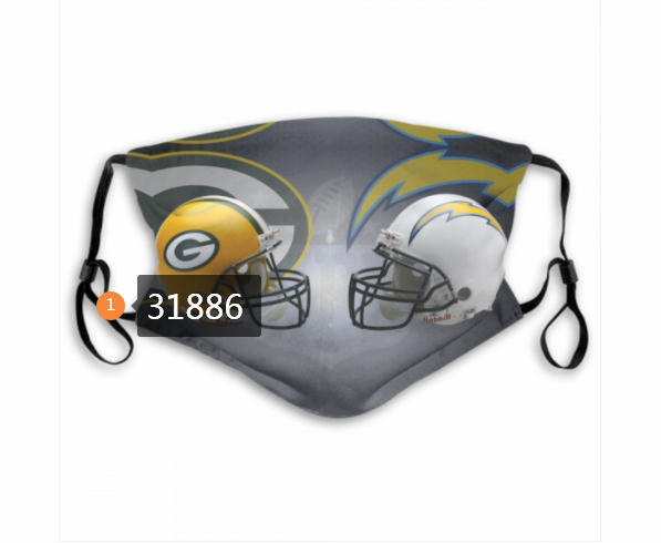 NFL Green Bay Packers 662020 Dust mask with filter->nfl dust mask->Sports Accessory